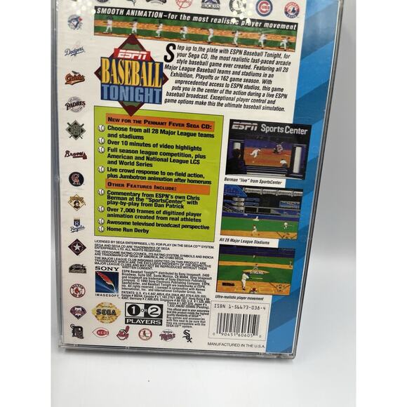 ESPN Baseball Tonight: Pennant Fever Edition - CIB, GC, (Sega CD, 1994) Genesis - Picture 4 of 8